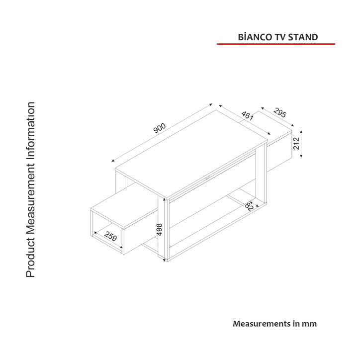 Mueble TV Bianco dorado negro