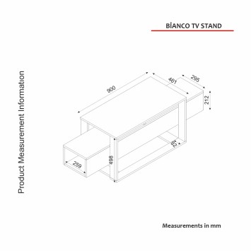 Mueble TV Bianco dorado negro - 804TRH3054