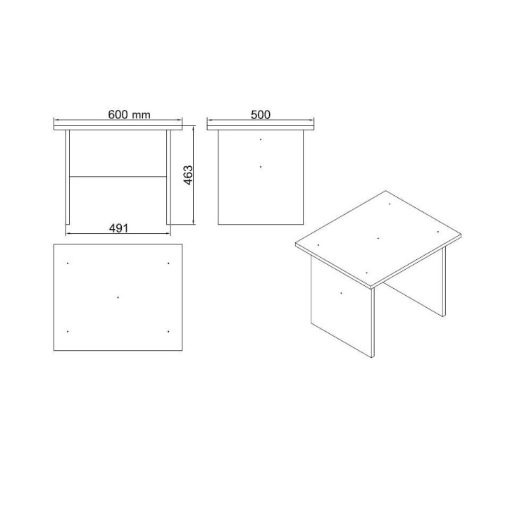 Conjunto de muebles de oficina VO15-BA antracita nogal