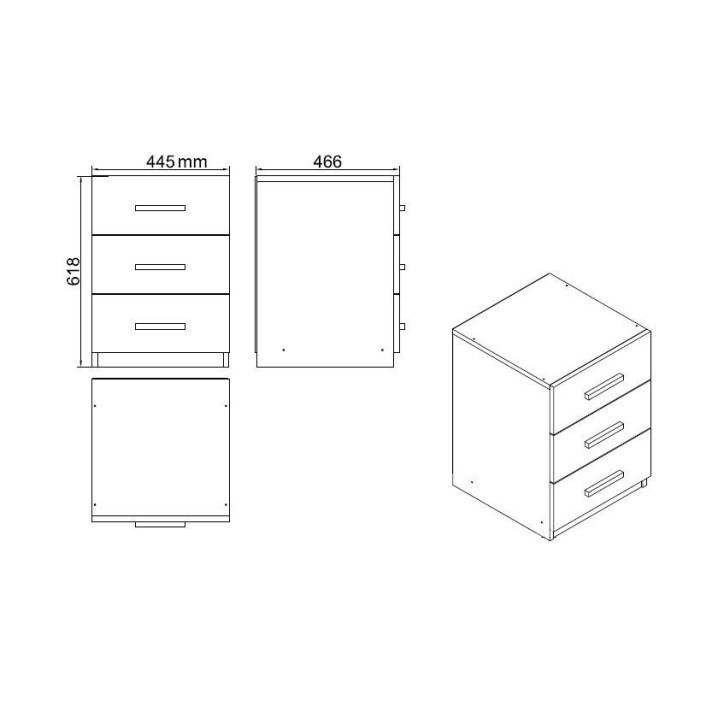 Conjunto de muebles de oficina VO15-BA antracita nogal