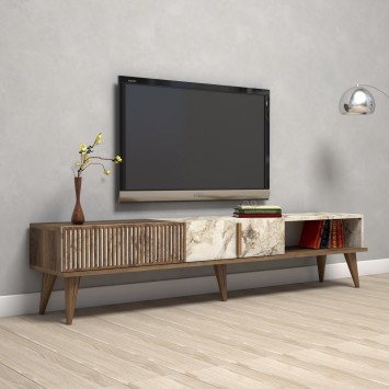 Mueble TV Milan blanco nogal - 845HCT3094