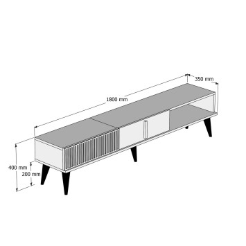 Mueble TV Milan blanco nogal - 845HCT3094