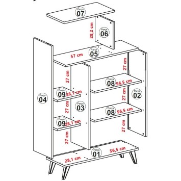 Librería Form blanco - 845HCT3901