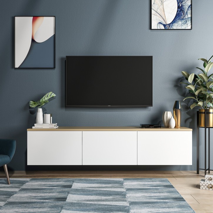 Mueble TV Neon roble blanco