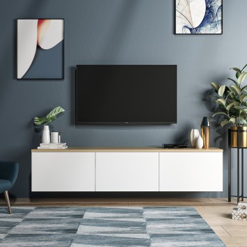 Mueble TV Neon roble blanco - 382NRC1108