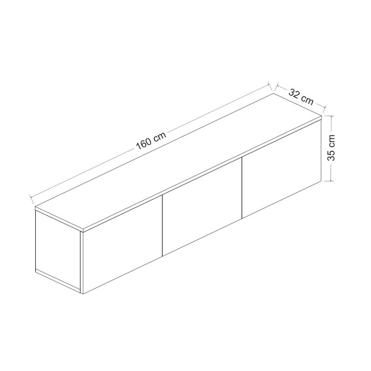 Mueble TV Neon roble blanco