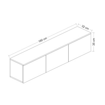 Mueble TV Neon roble blanco - 382NRC1108