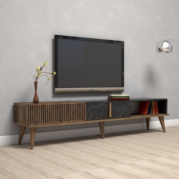 Mueble TV Milan negro nogal - 845HCT3093