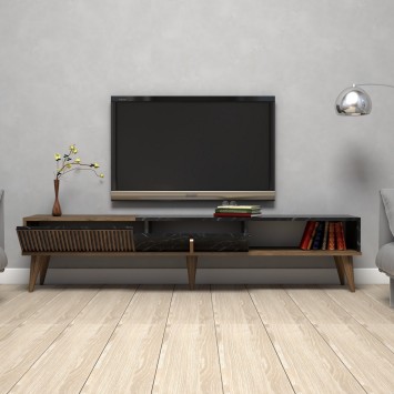 Mueble TV Milan negro nogal - 845HCT3093