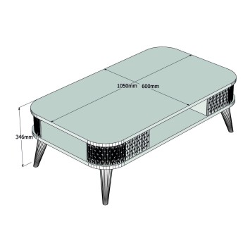 Mesa de centro Eylül roble - 845HCT2831