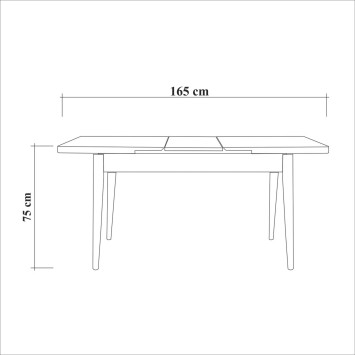 Mesa de comedor extensible Vina nogal - 869VEL5142