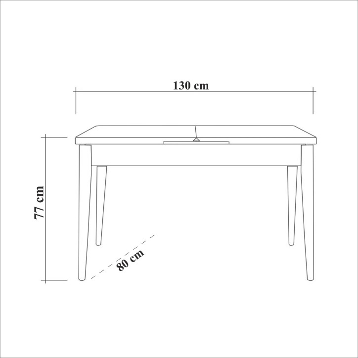 Mesa de comedor extensible Vina nogal