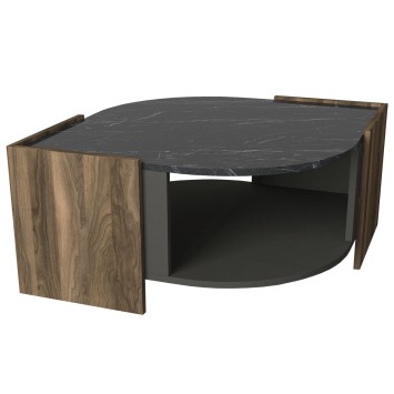 Mesa de centro Marbel negro nogal gris - 804TRH2826