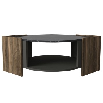 Mesa de centro Marbel negro nogal gris - 804TRH2826