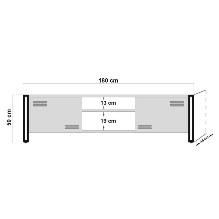 Mueble TV Cosmo Rex pino atlántico negro