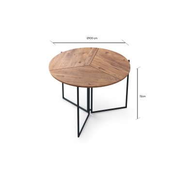 Mesa comedor Yaprak-1201 pino atlántico - 974NMB1162