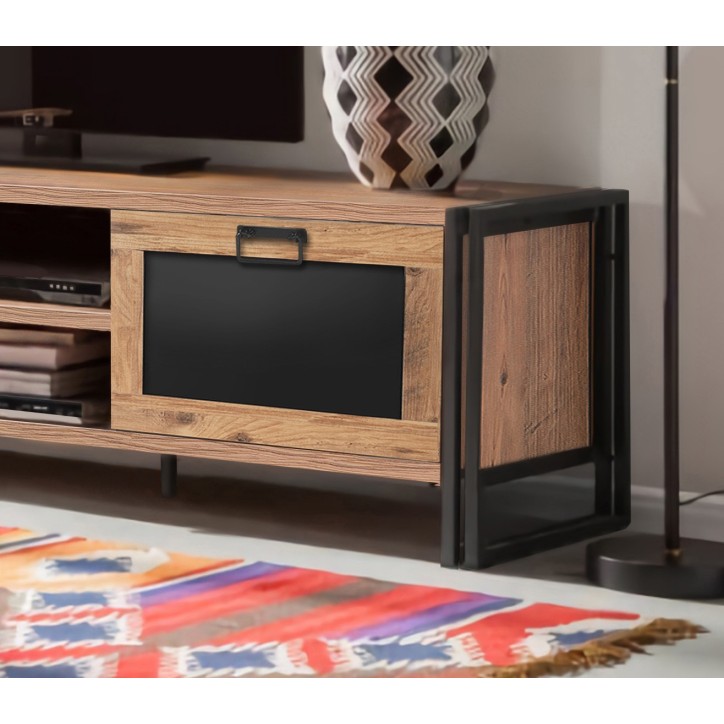 Mueble TV Arcas Norma pino atlántico negro