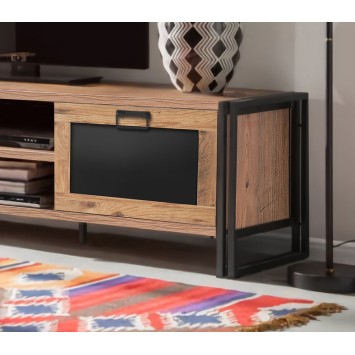 Mueble TV Arcas Norma pino atlántico negro - 863SPH5102