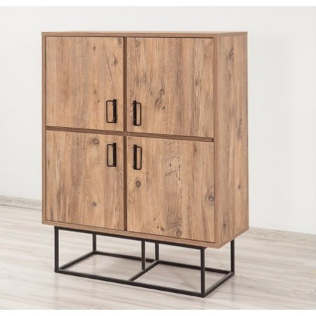 Mueble auxiliar Quantum Solo pino atlántico negro