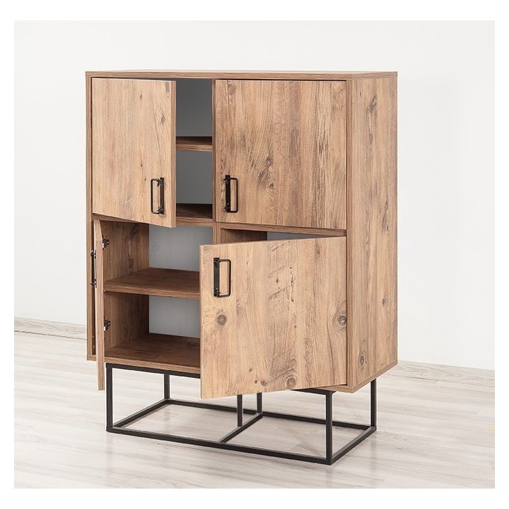 Mueble auxiliar Quantum Solo pino atlántico negro