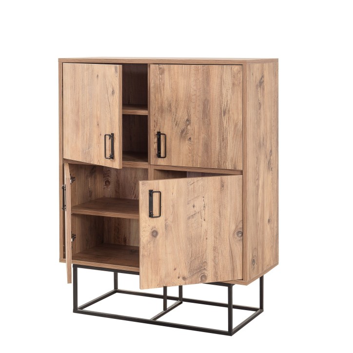 Mueble auxiliar Quantum Solo pino atlántico negro