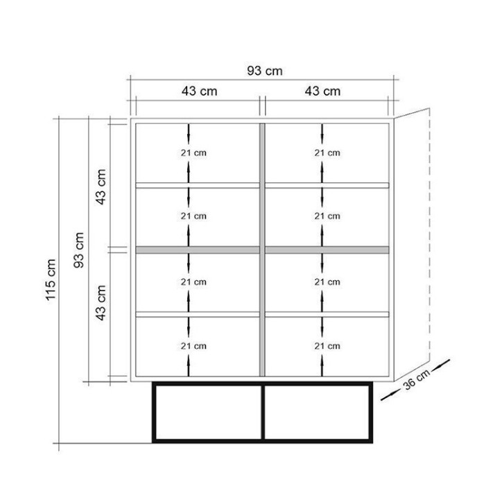 Mueble auxiliar Quantum Solo pino atlántico negro