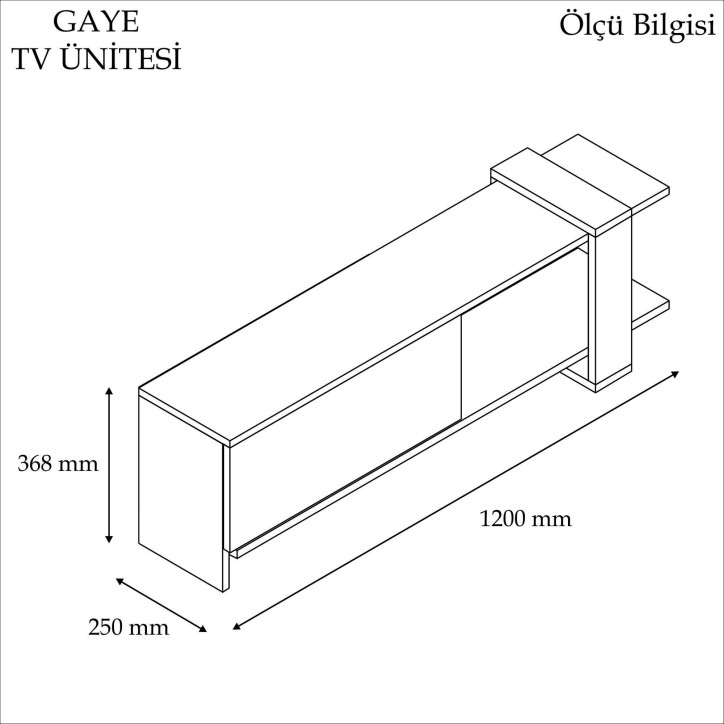 Mueble TV Gaye blanco nogal