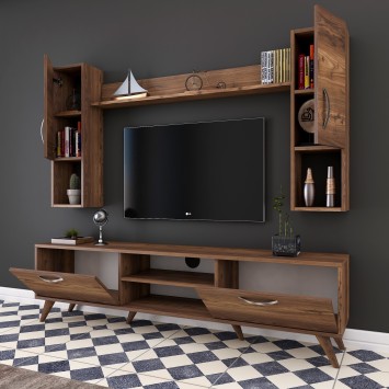 Mueble TV con estante M27-284 nogal - 893RAN1339