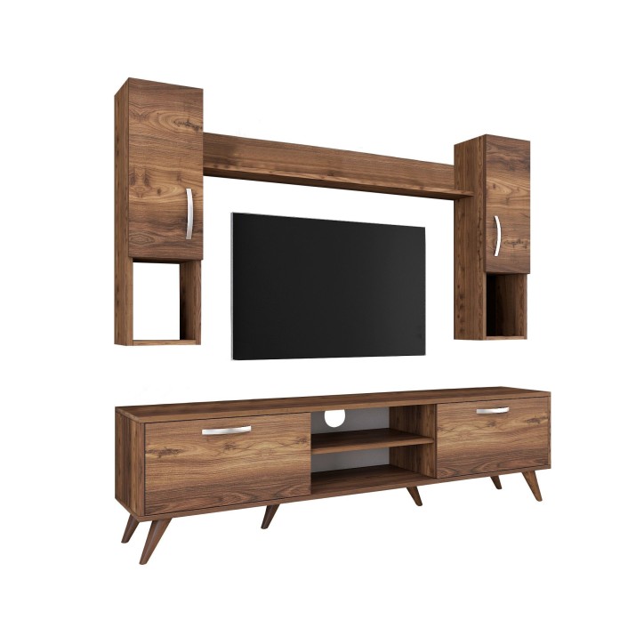 Mueble TV con estante M27-284 nogal