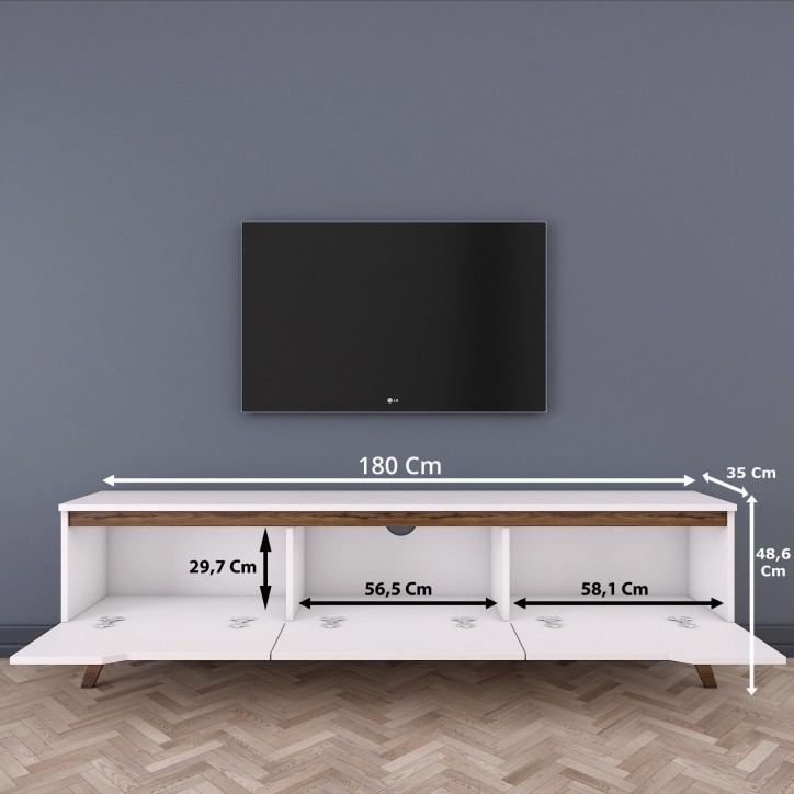 Mueble TV D1-794 nogal blanco