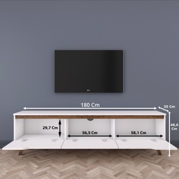 Mueble TV D1-794 nogal blanco - 893RAN3105