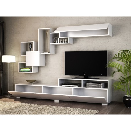 Mueble TV con estante Elit blanco