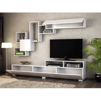 Mueble TV con estante Elit blanco - 745DCD3023