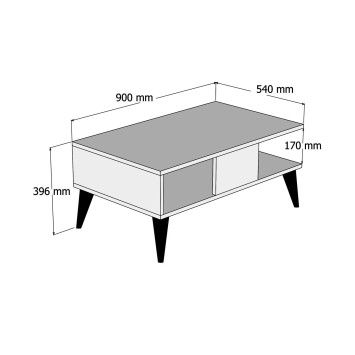 Mesa de centro Lidya mármol nogal - 566BMS2501