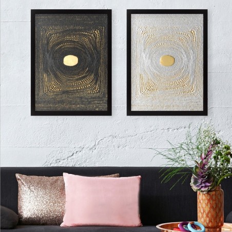 Cuadro decorativo enmarcado SET_035 multicolor 34x44 cm (2 piezas)
