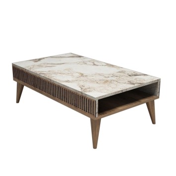 Mesa de centro Milan blanco nogal - 845HCT2854