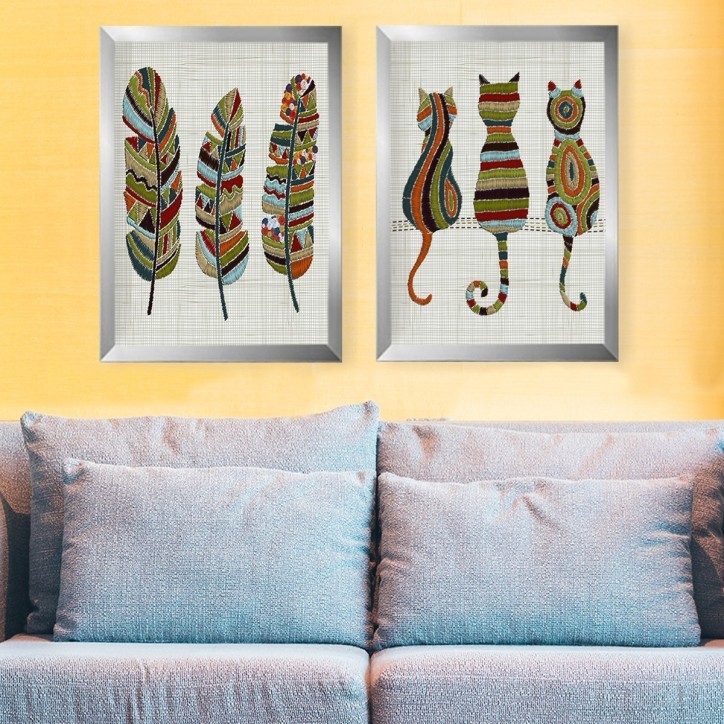 Cuadro decorativo enmarcado SET_113 multicolor 34x44 cm (2 piezas) Cuadro decorativo enmarcado SET_113 multicolor 34x44 cm (2 piezas)