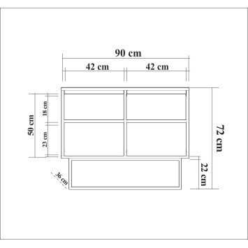 Aparador Zuri negro nogal - 863SPH5116