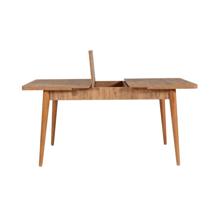 Set mesa comedor extensible y sillas (5 piezas) Vina pino atlántico verde