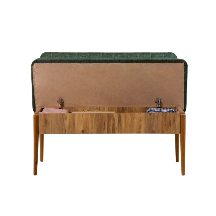 Set mesa comedor extensible y sillas (5 piezas) Vina pino atlántico verde