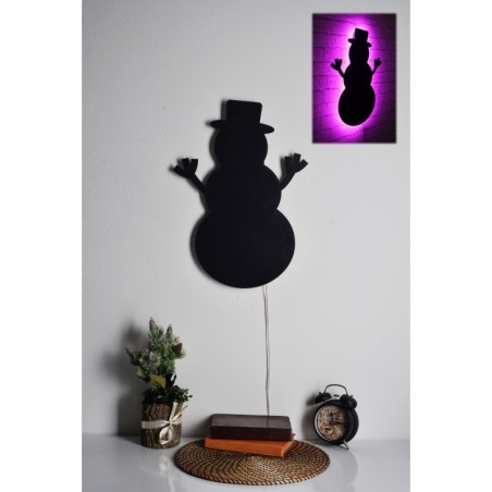 Iluminación LED decorativa Snowman 2 rosa 25x35 cm