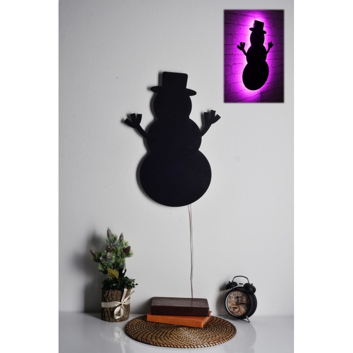 Iluminación LED decorativa Snowman 2 rosa 25x35 cm