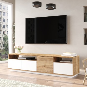 Mueble TV FR5-AW pino atlántico blanco - 956LCS1606