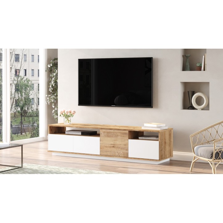 Mueble TV FR5-AW pino atlántico blanco