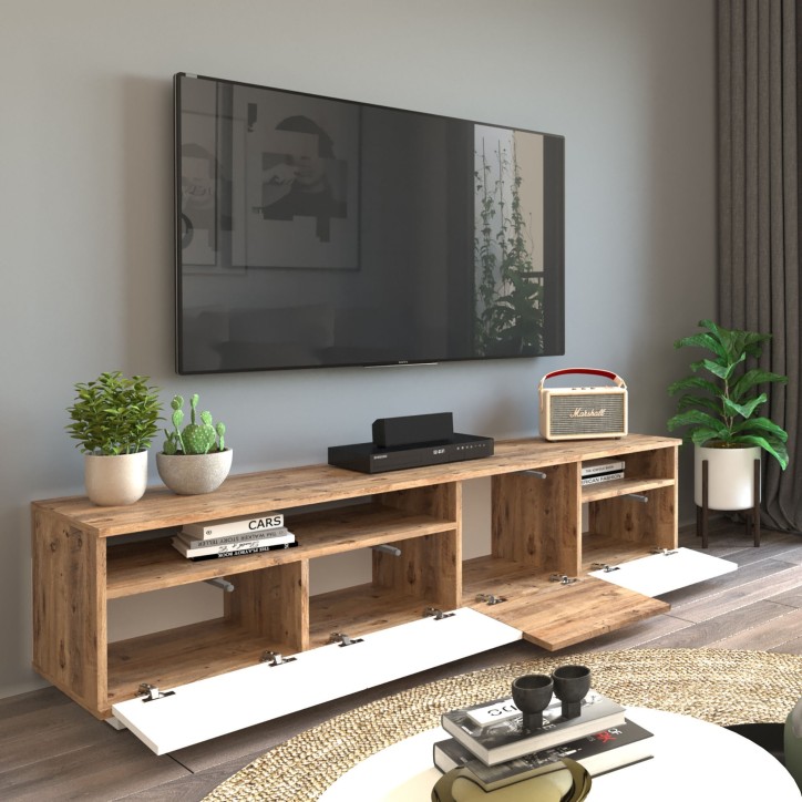 Mueble TV FR5-AW pino atlántico blanco