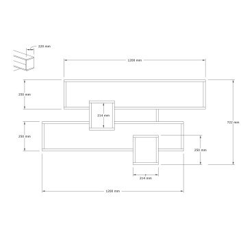 Estante de pared Karen antracita nogal - 835PUQ1608