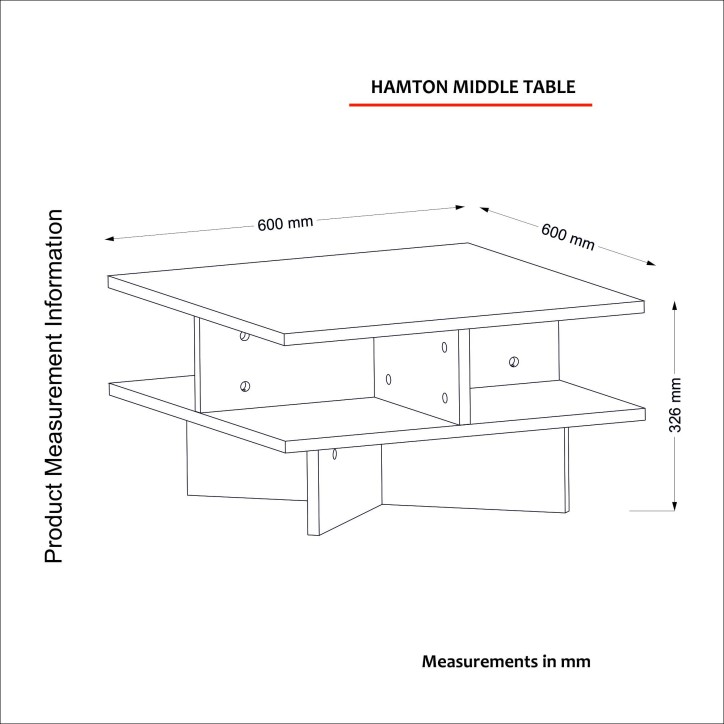 Mesa de centro Hamton blanco nogal