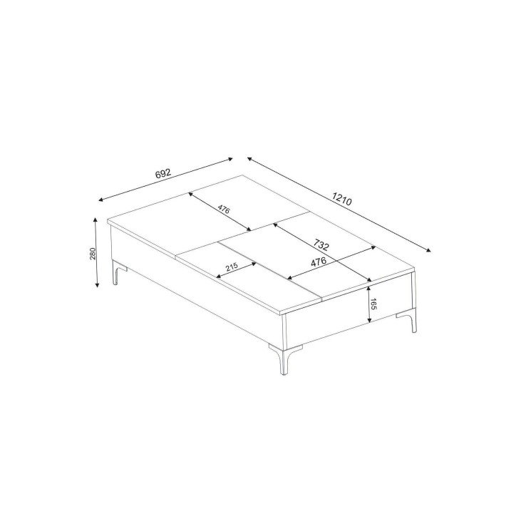 Mesa de centro Esinti blanco