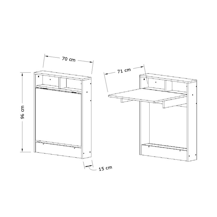 Mesa plegable Bracked blanco