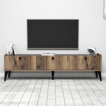 Mueble TV Lidya mármol nogal - 566BMS1147